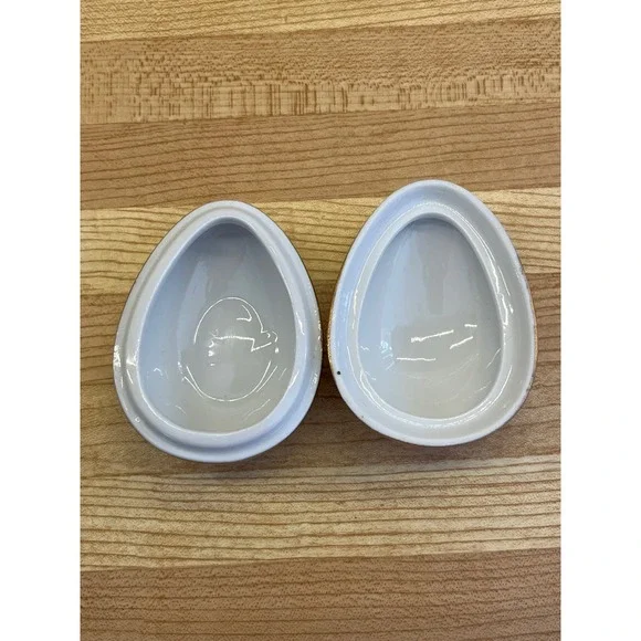 Vintage Porcelain Egg Shape Trinket Dish Pink Green Yellow Floral - Picture 3 of 5